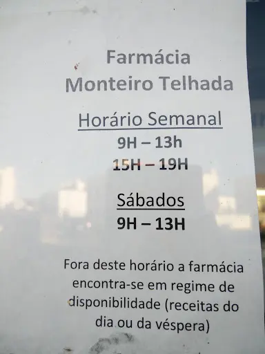 Farmácia Famácia Jorge Paulo Byrne Monteiro Telhada Unipessoal Lda